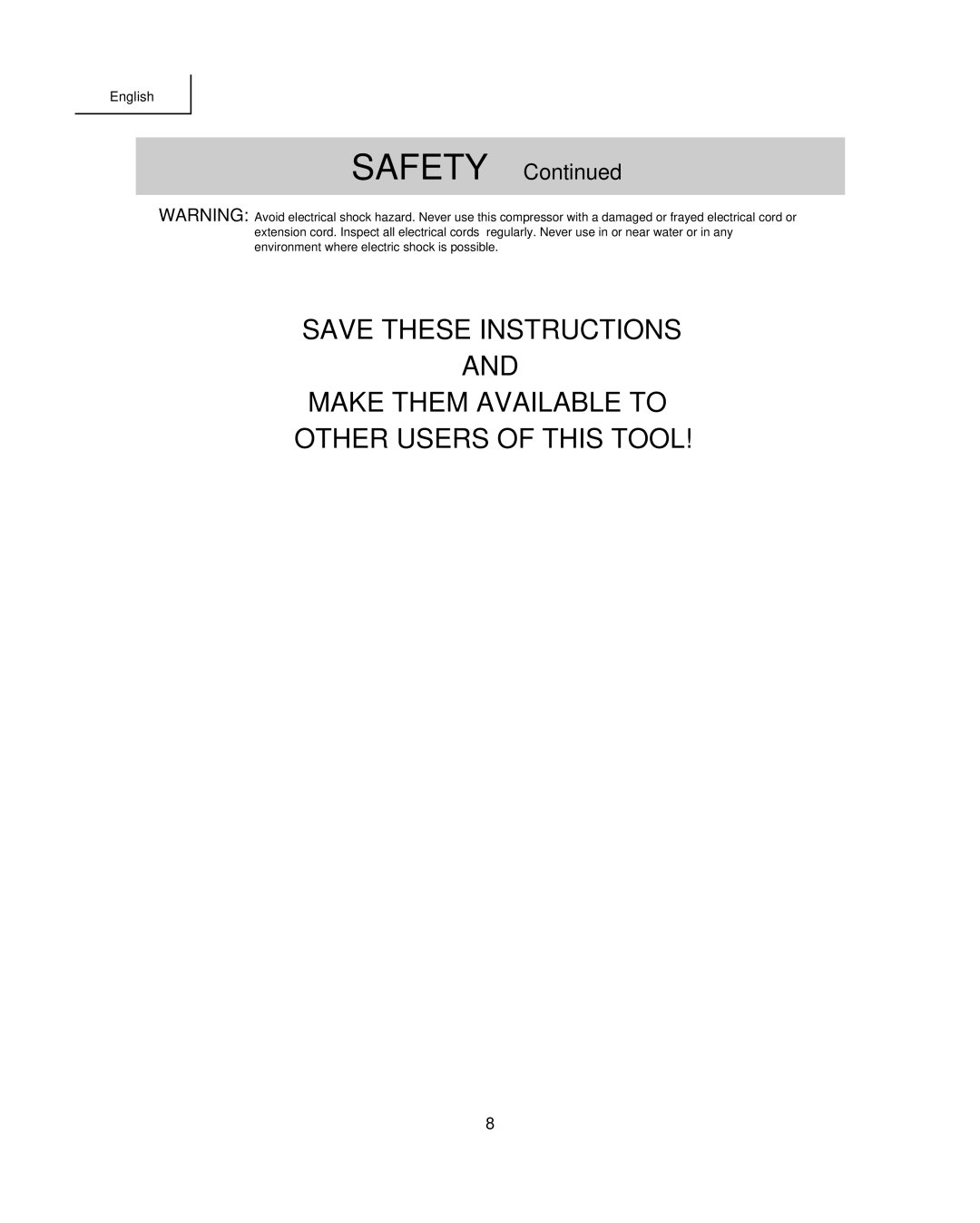 Hitachi EC 129 instruction manual Make Them Available to Other Users of this Tool 