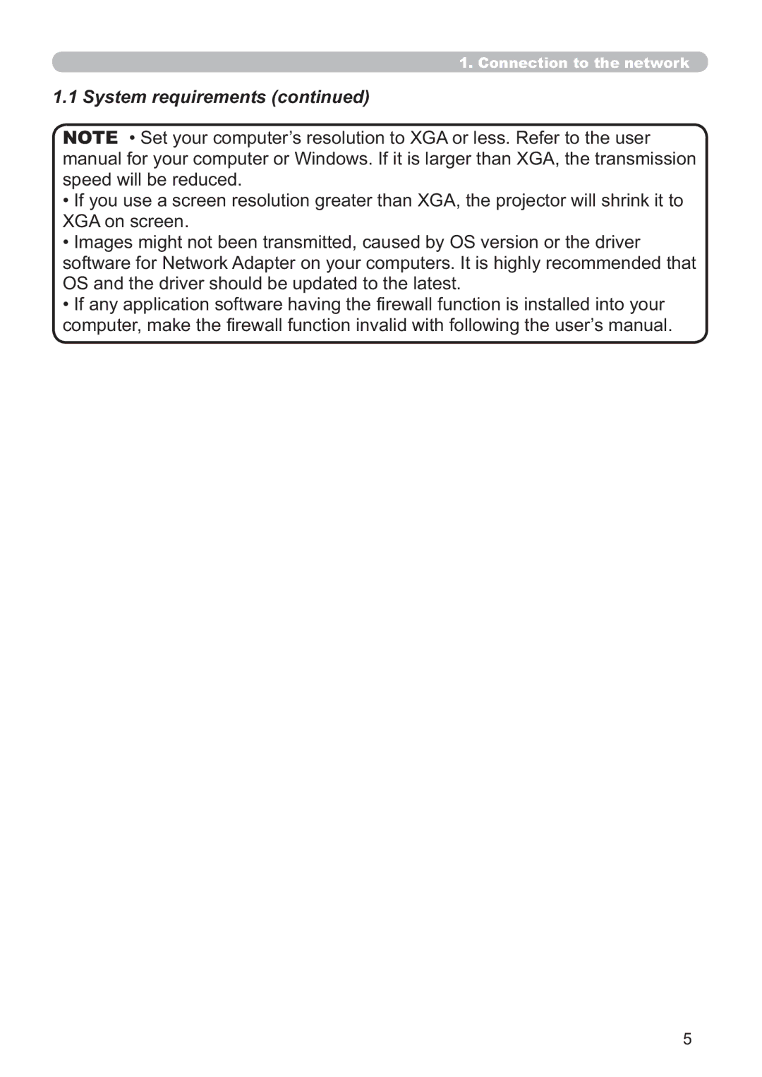 Hitachi ED-A220N user manual System requirements 