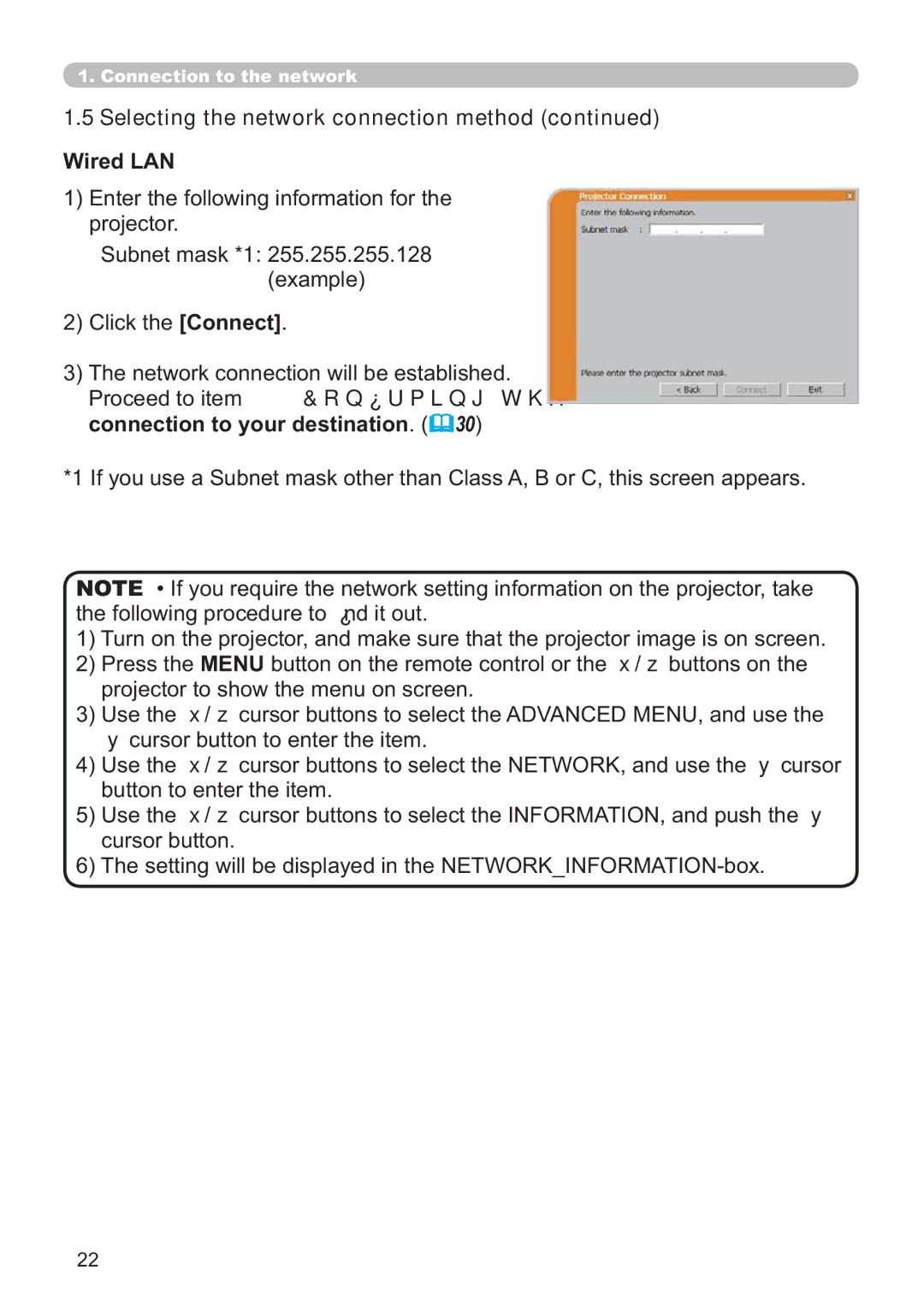 Hitachi ED-A220N user manual Wired LAN 