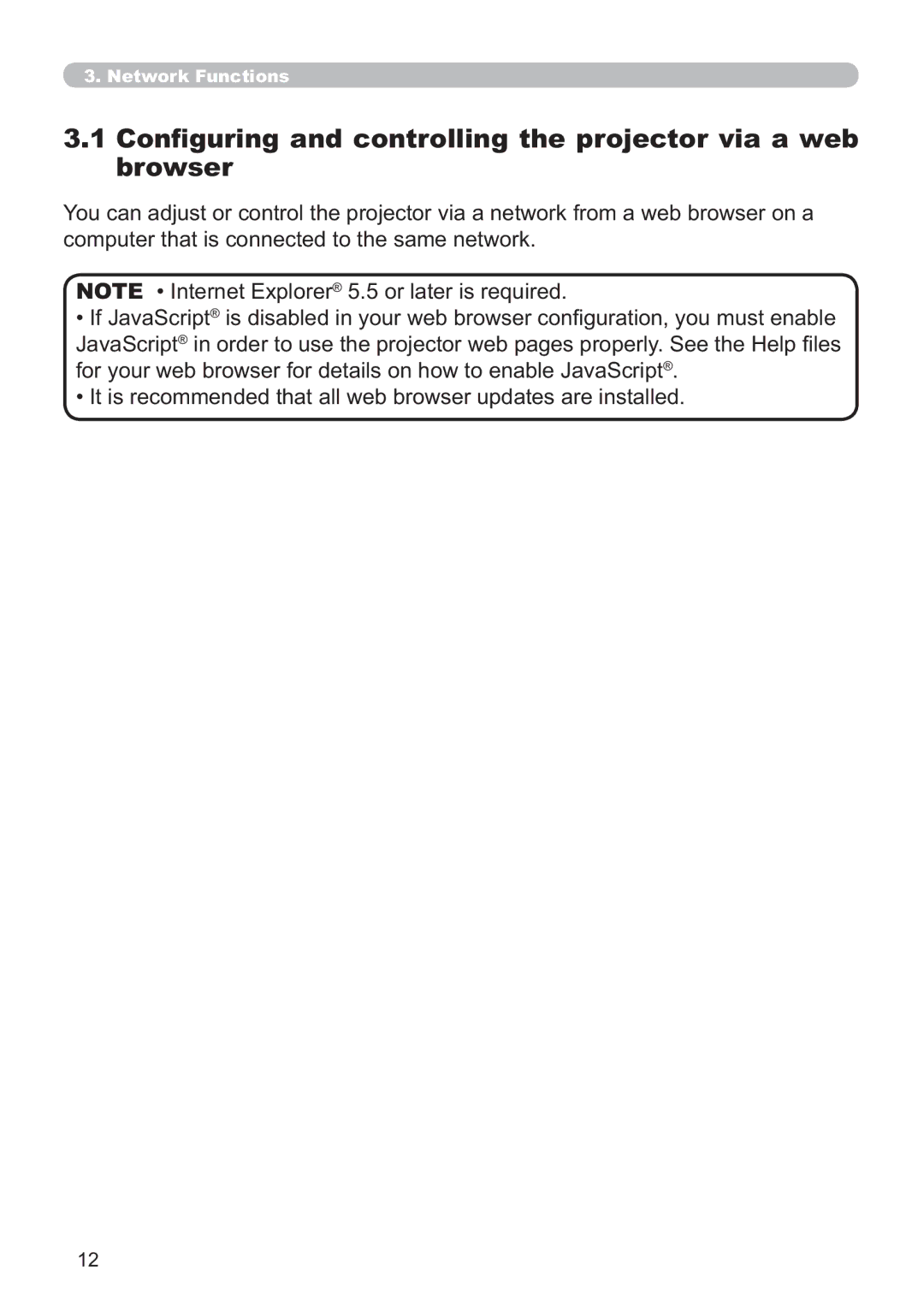 Hitachi ED-D11N user manual Eurzvhu, &RqàjxulqjDqgFrqwuroolqjWkhSurmhfwruYldDZhe 