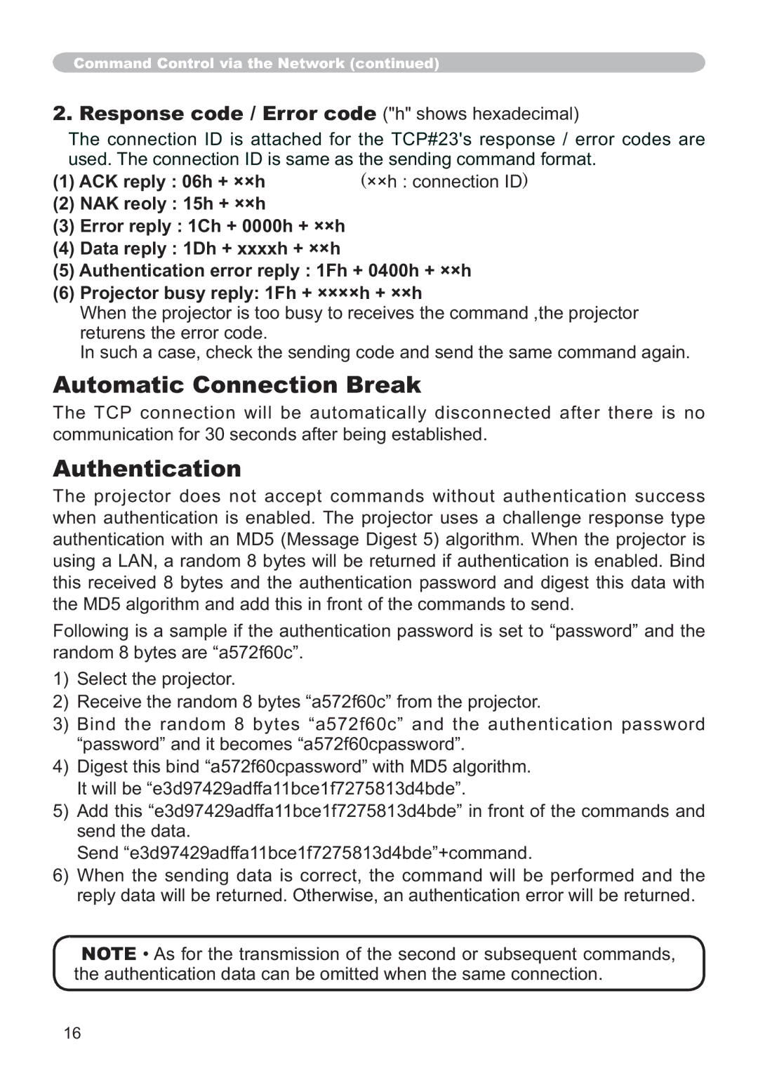 Hitachi ED-D11N ACK reply 06h + ××h, UhwxuhqvWkhHuuruFrgh,  LJHVWWKLVELQG³DIFSDVVZRUG´ZLWK0DOJRULWKP 