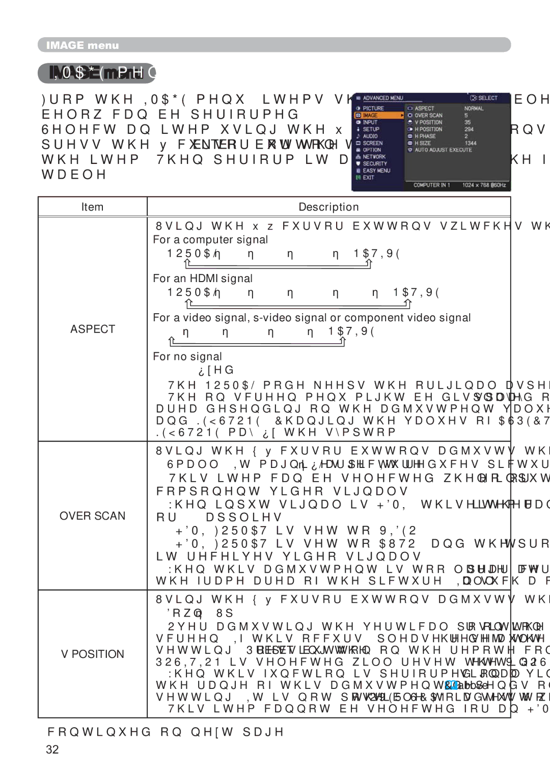 Hitachi ED-D11N user manual RZQÙ8S, ‡7KLVLWHPFDQQRWEHVHOHFWHGIRUDQ+0,VLJQDO 