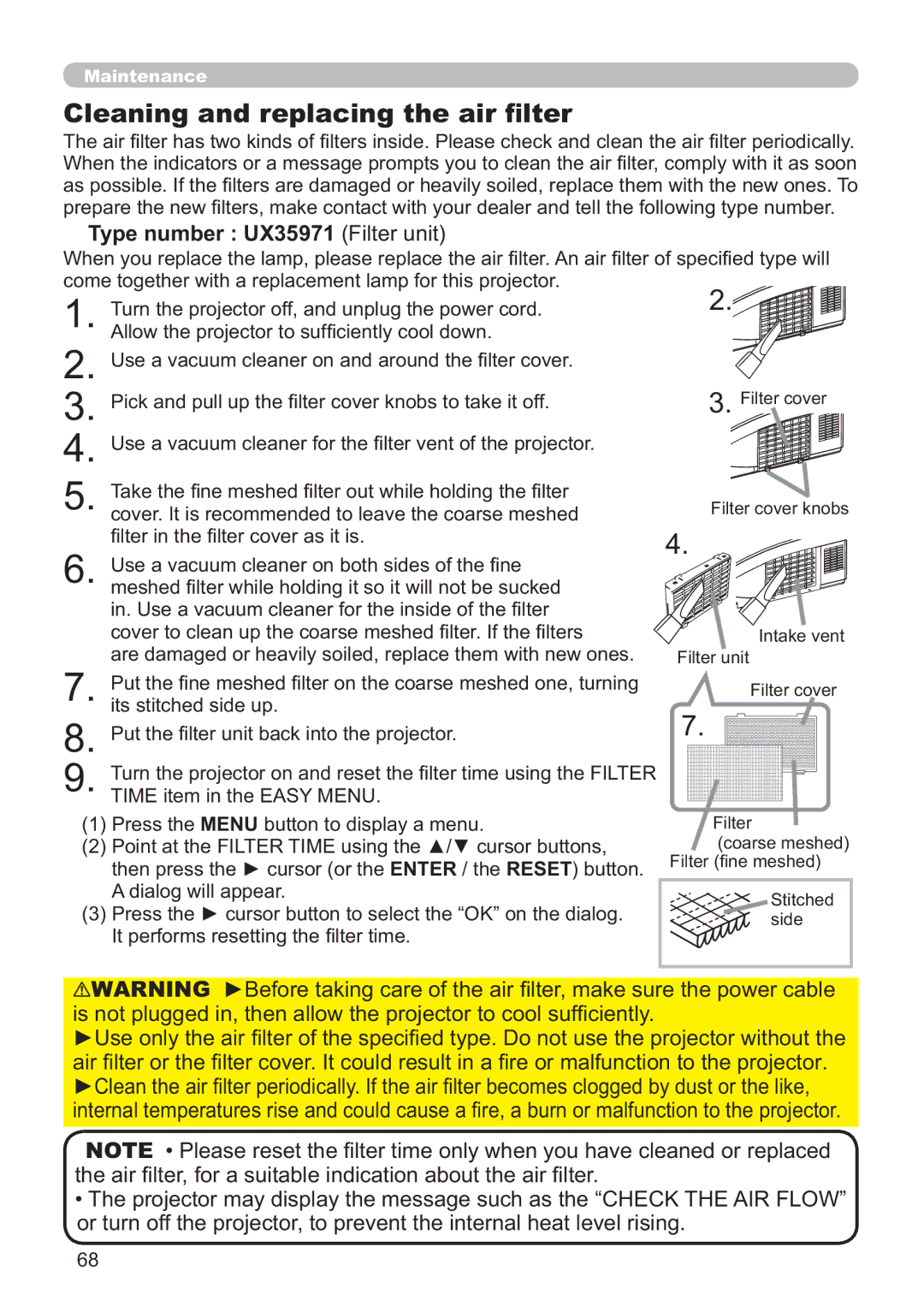 Hitachi ED-D11N user manual Type number UX35971LOWHUXQLW, FrphWrjhwkhuZlwkDUhsodfhphqwOdpsIruWklvSurmhfwru 