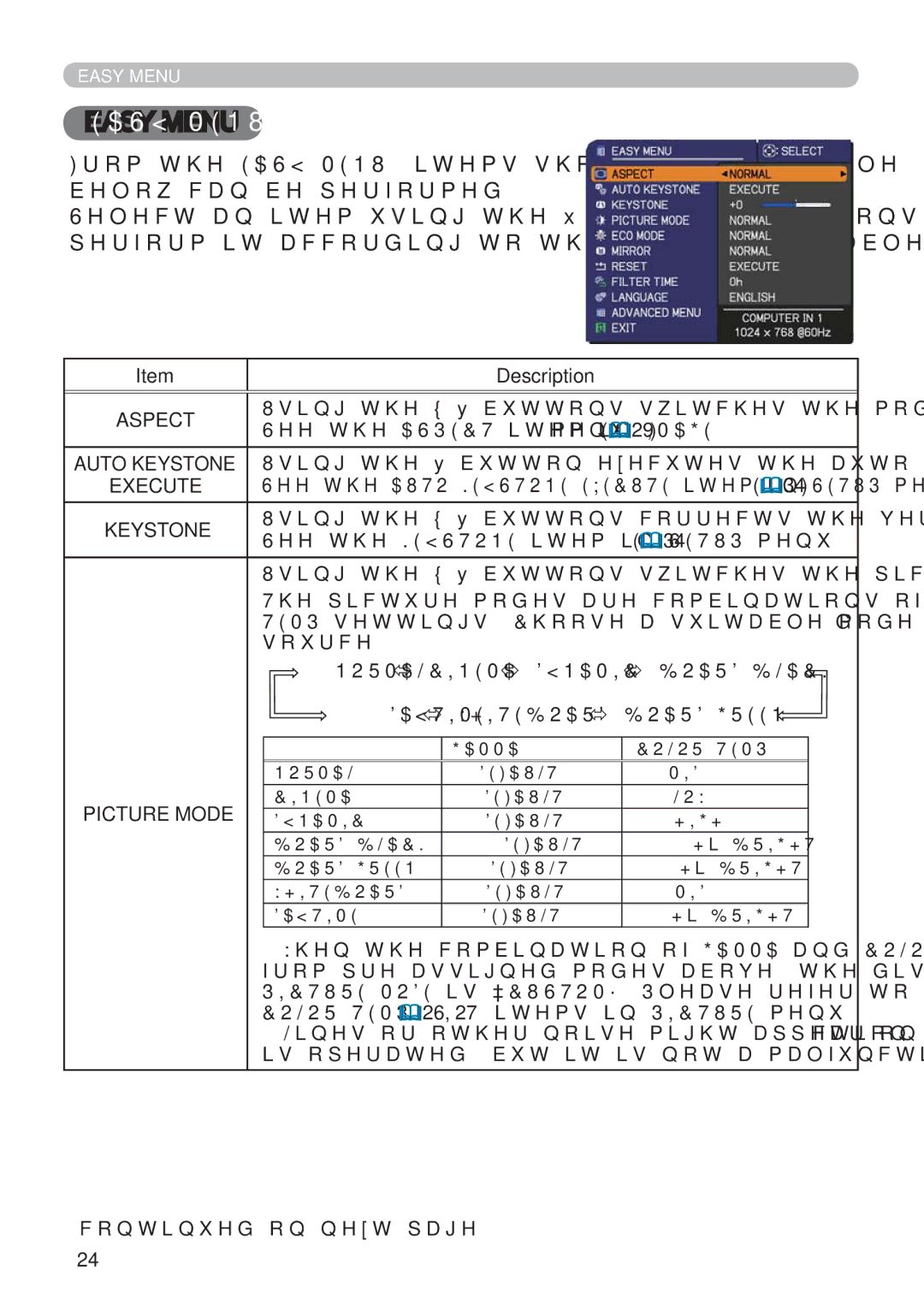 Hitachi ED-X42 user manual $6018, ShuirupLwDffruglqjWrWkhIroorzlqjWdeoh 