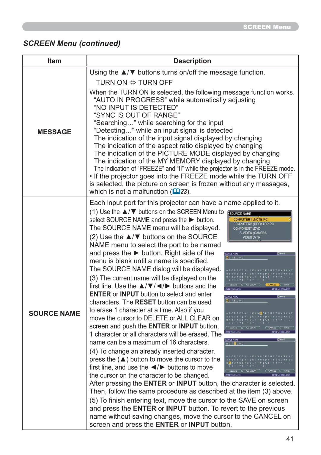 Hitachi EDA100, CP-A100W user manual 066$, Source Name 