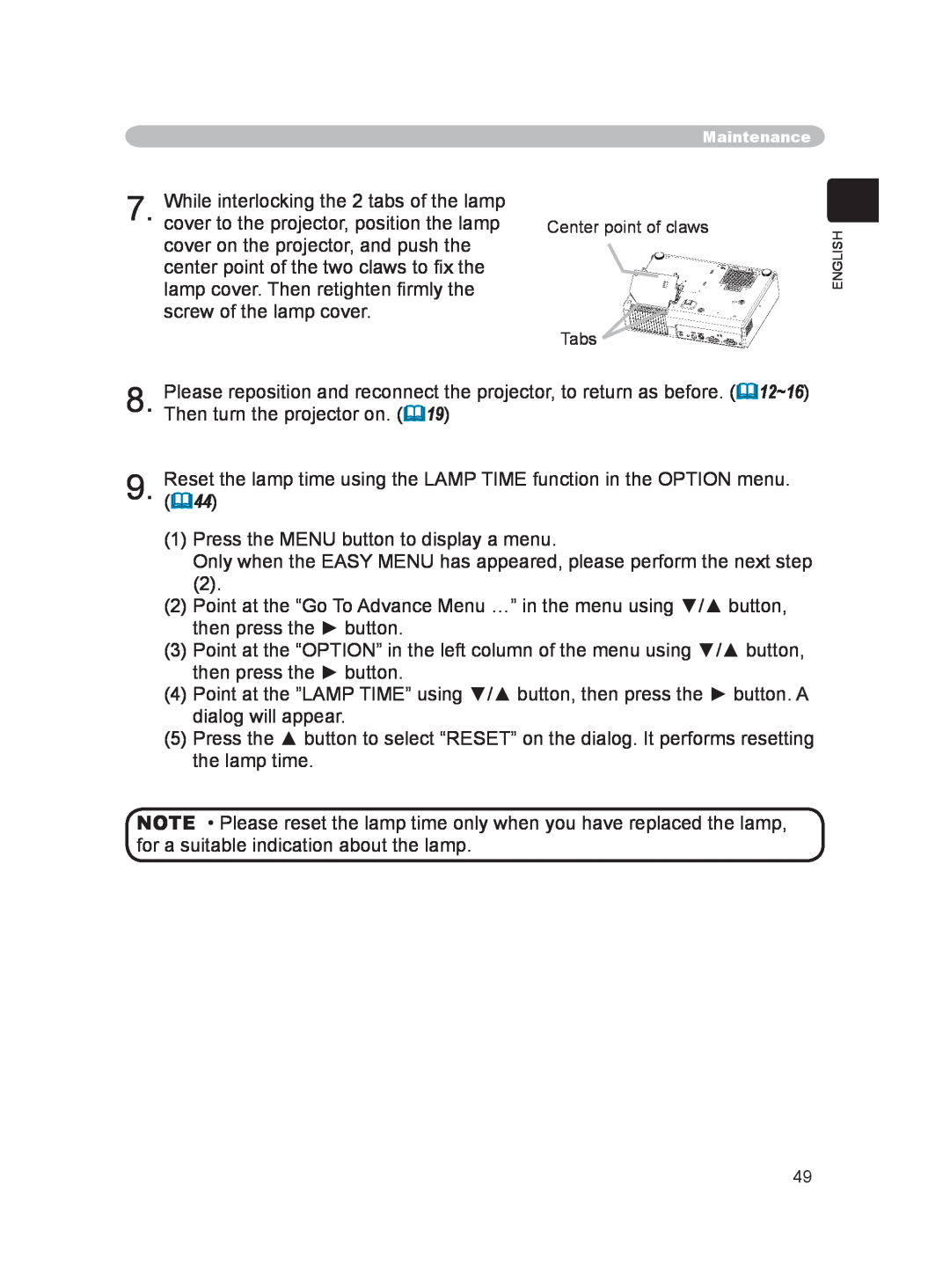 Hitachi EDPJ32 user manual Press the MENU button to display a menu 