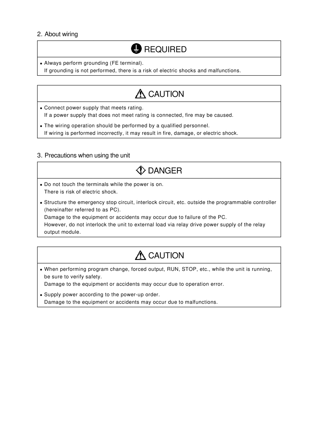 Hitachi EH-150 manual Required 