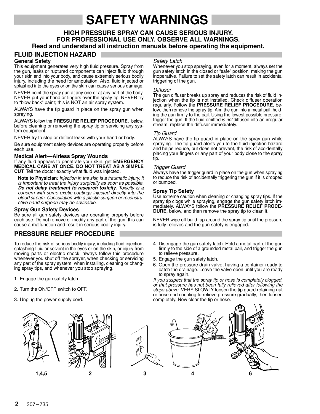 Hitachi EM 490 dimensions General Safety, Medical Alert±±Airless Spray Wounds, Spray Gun Safety Devices, Spray Tip Safety 