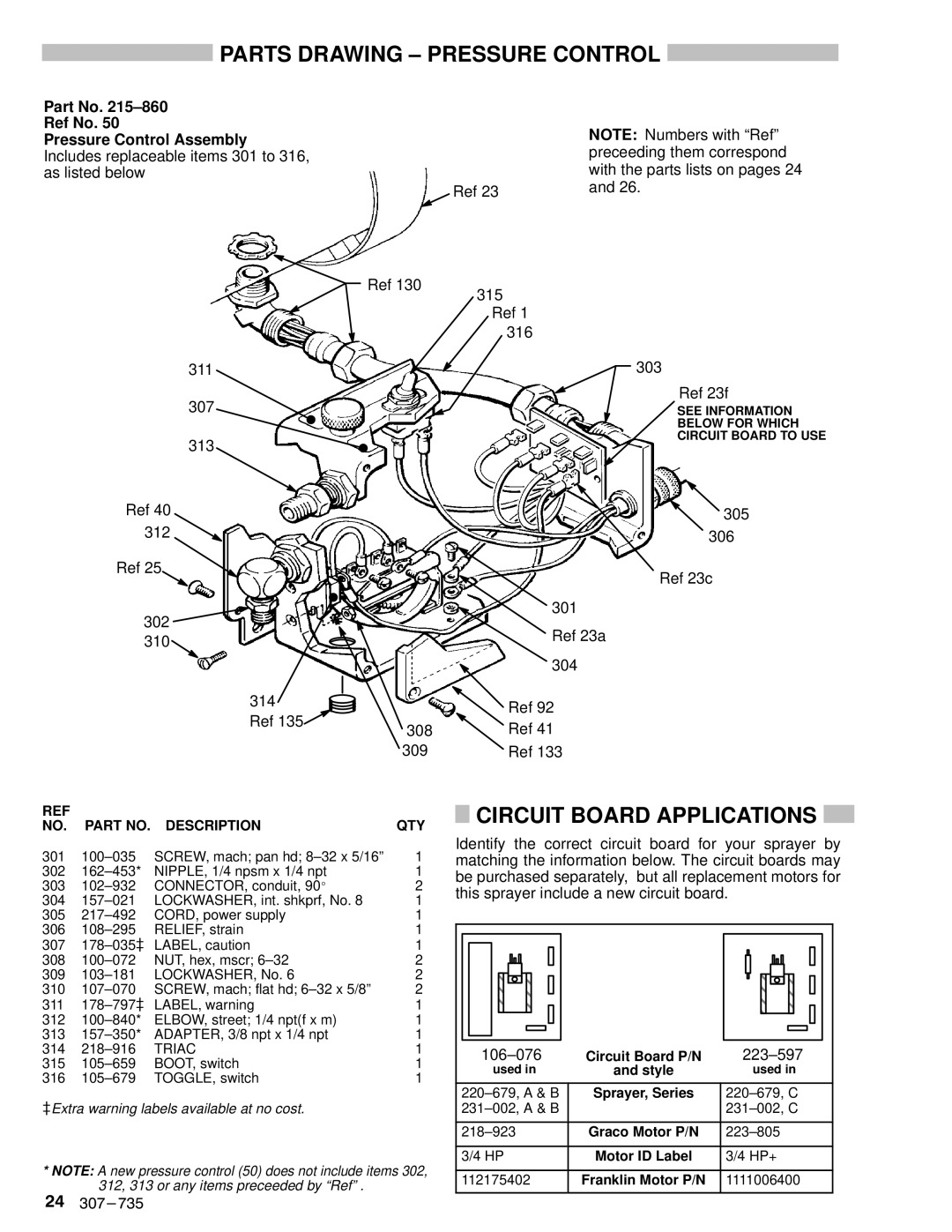 Hitachi EM 490 dimensions Parts Drawing ± Pressure Control, Circuit Board Applications 