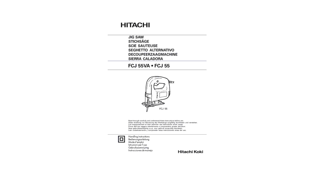 Hitachi manual FCJ 55VA FCJ 