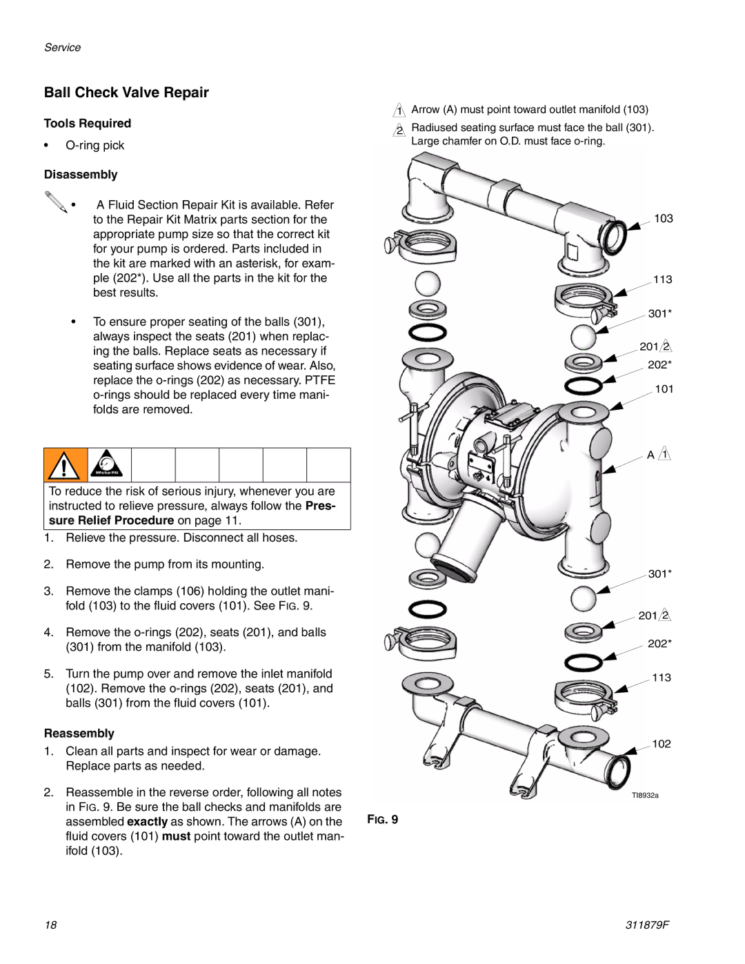 Hitachi FD2 1590 important safety instructions Ball Check Valve Repair, Tools Required 