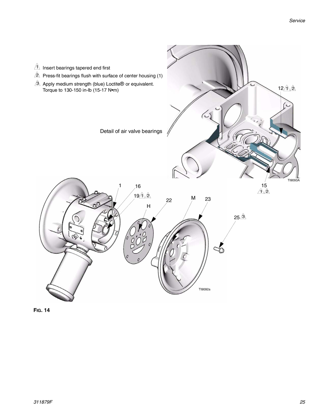 Hitachi FD2 1590 important safety instructions Detail of air valve bearings 