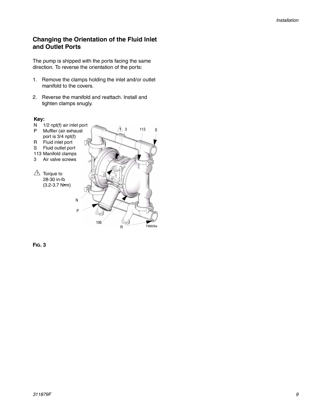 Hitachi FD2 1590 important safety instructions Changing the Orientation of the Fluid Inlet Outlet Ports 