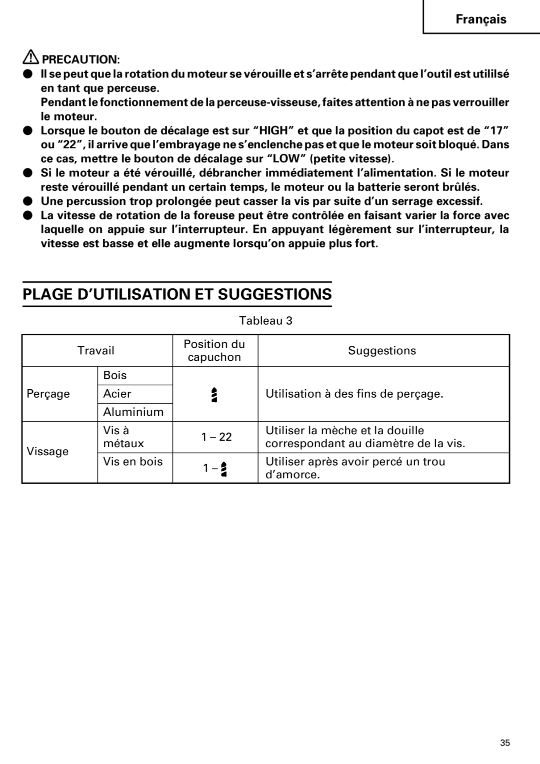 Hitachi FDS 9DVA instruction manual Plage D’UTILISATION ET Suggestions 