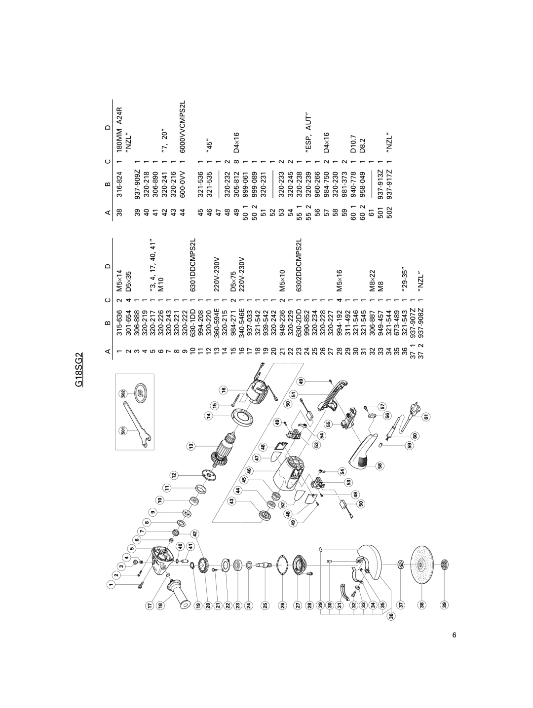 Hitachi G23SE2, G23U2, G23UB2, G23SF2, G18SE3 manual G18SG2, Nzl 