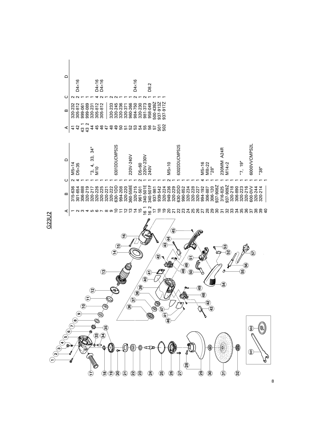 Hitachi G23SF2, G23SE2, G23UB2, G18SG2, G18SE3 manual G23U2 