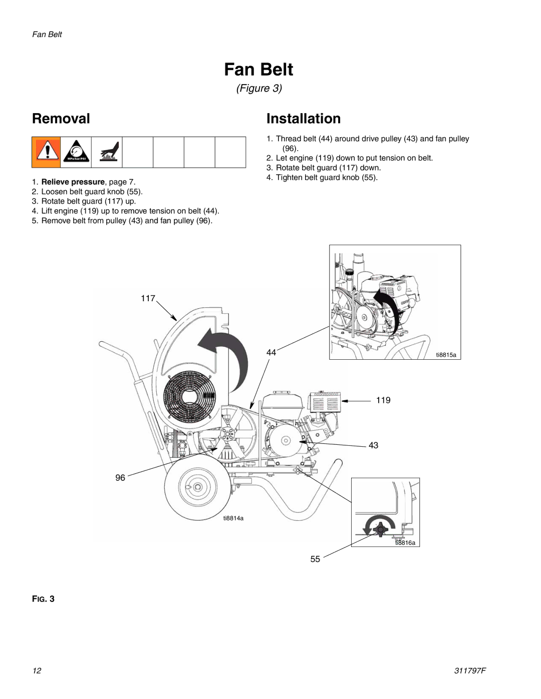 Hitachi GH 300 important safety instructions Fan Belt 