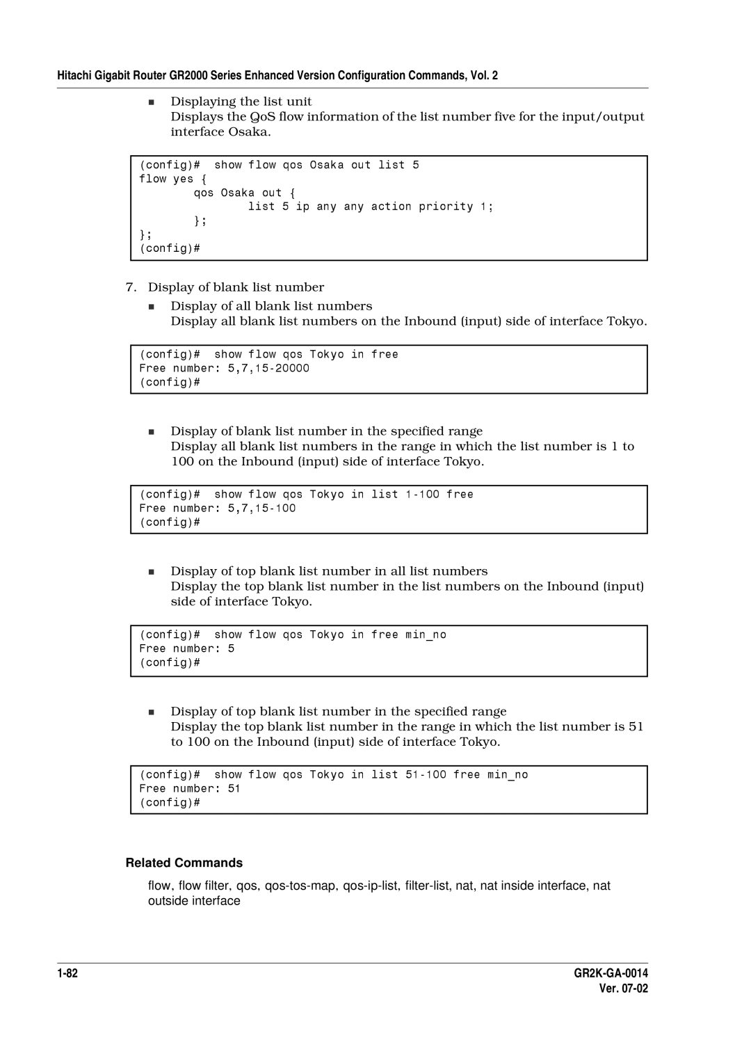 Hitachi GR2000 Series manual Out, Erface Tok o 