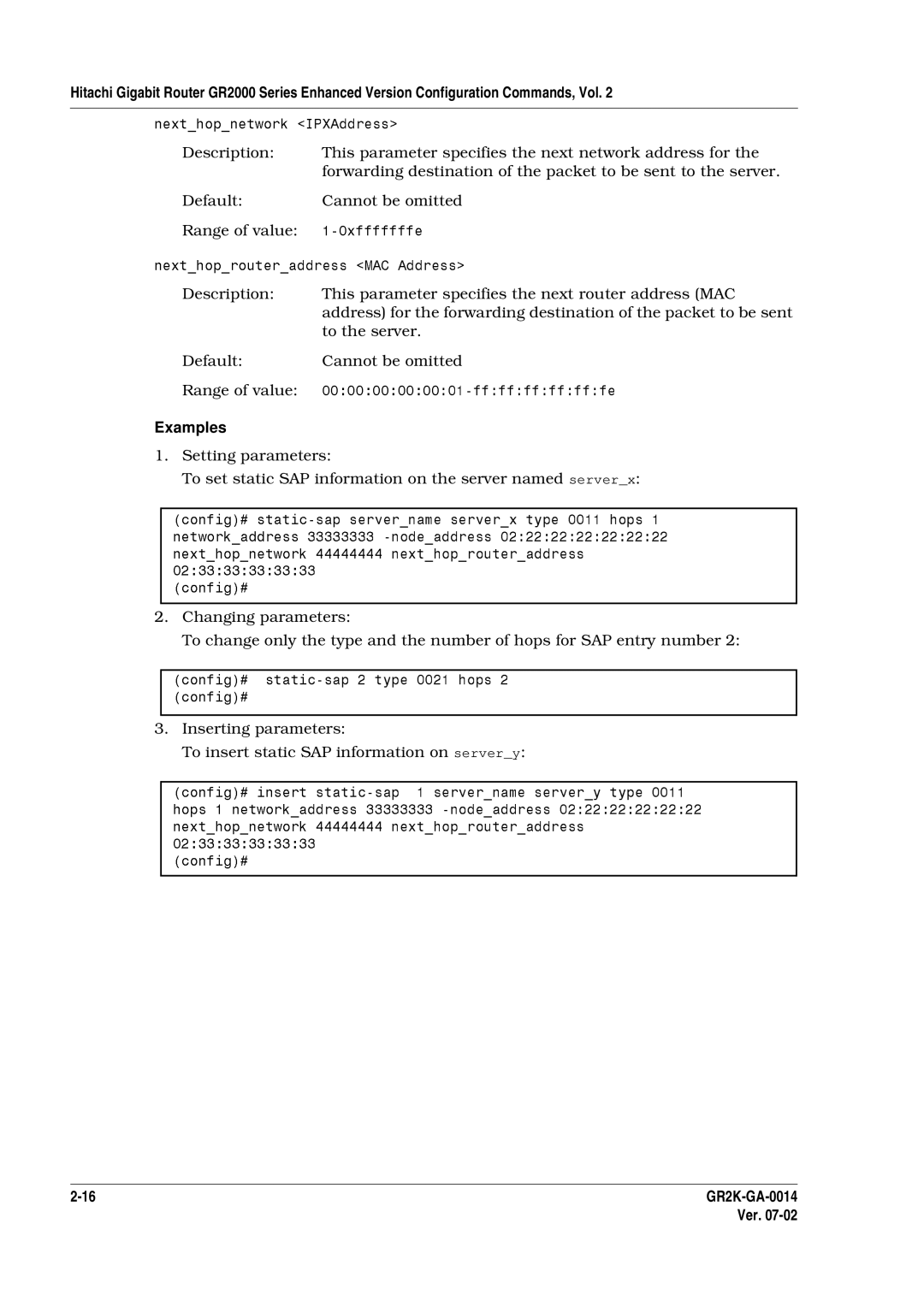 Hitachi GR2000 Series manual Examples000000000001-fffffffffffe, Atic 