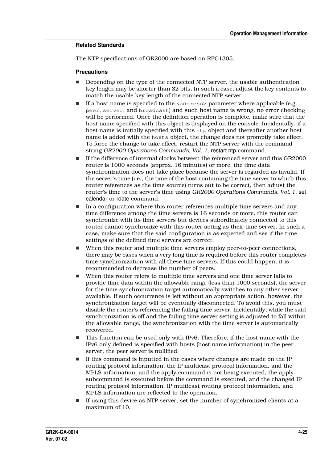 Hitachi GR2000 Series manual Operation Management Information Related Standards 