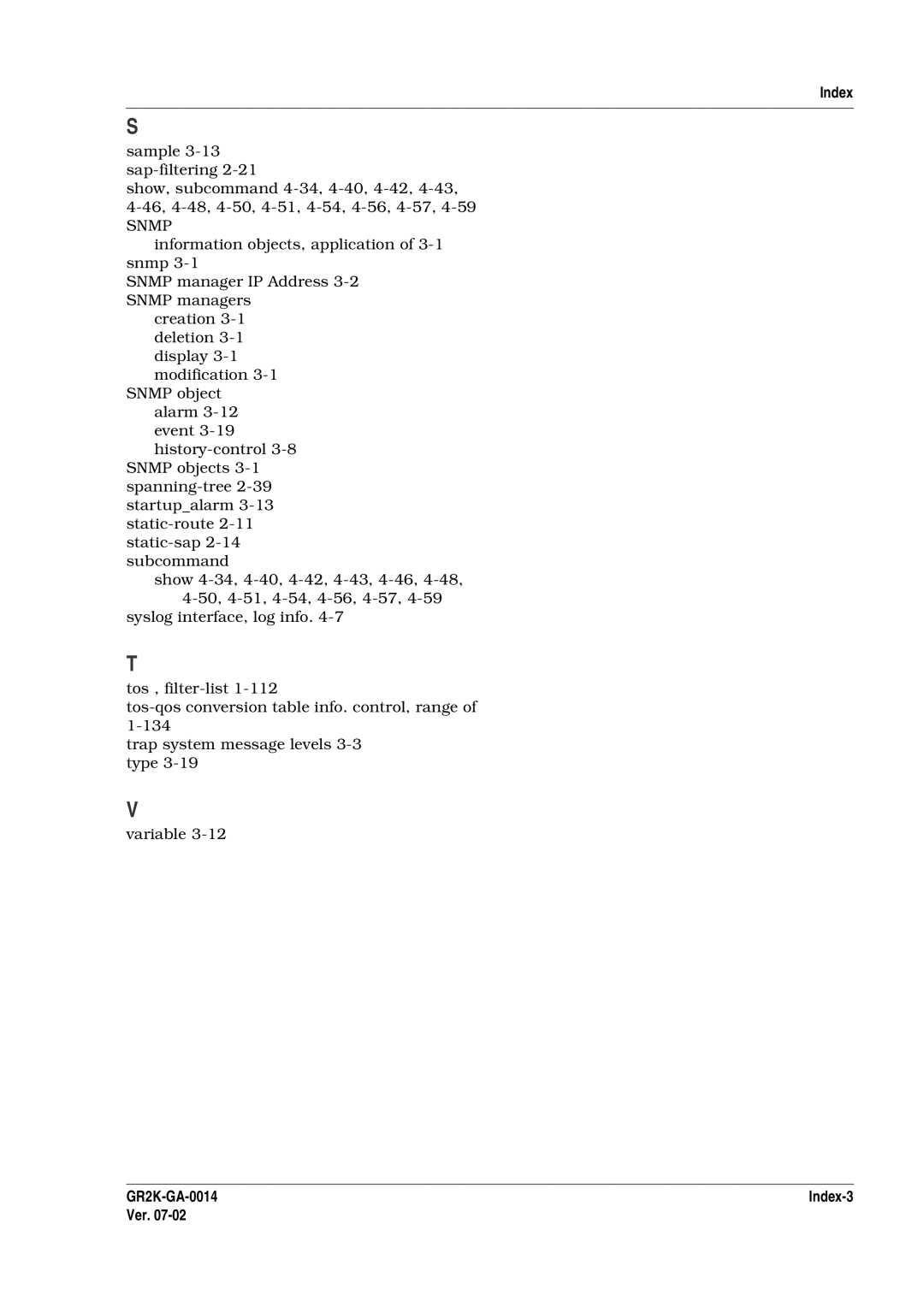 Hitachi GR2000 Series manual Index 