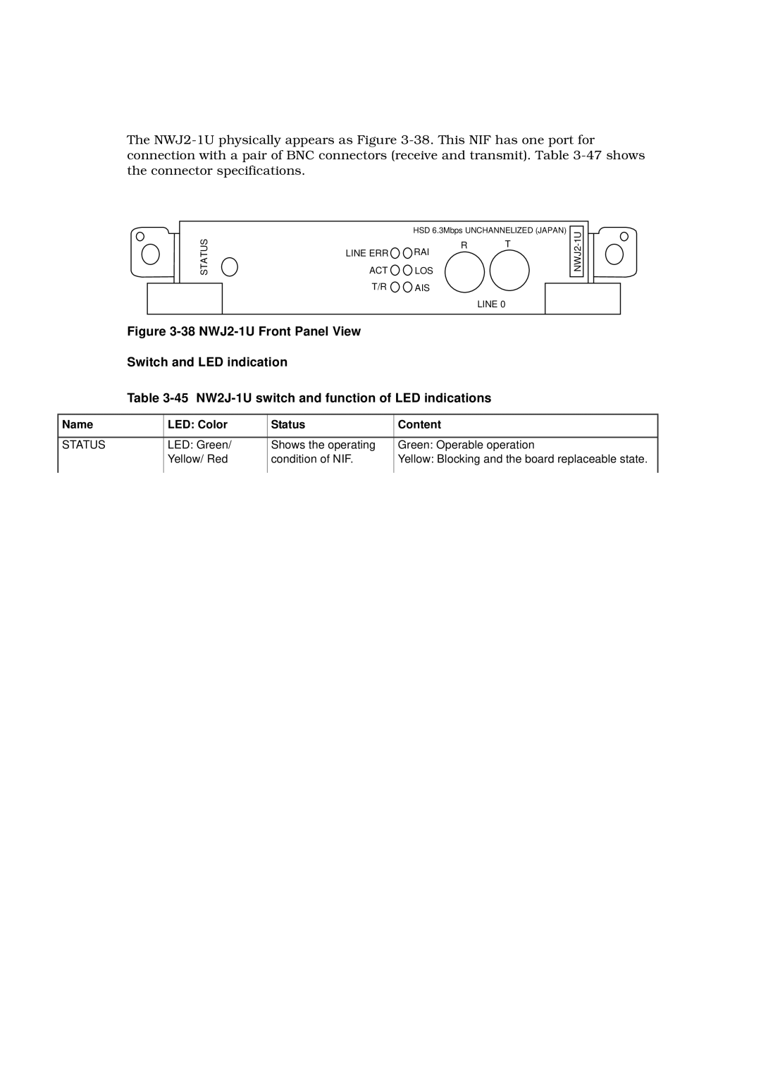 Hitachi GR2000 manual ACT LOS AIS Line NWJ2-1U 