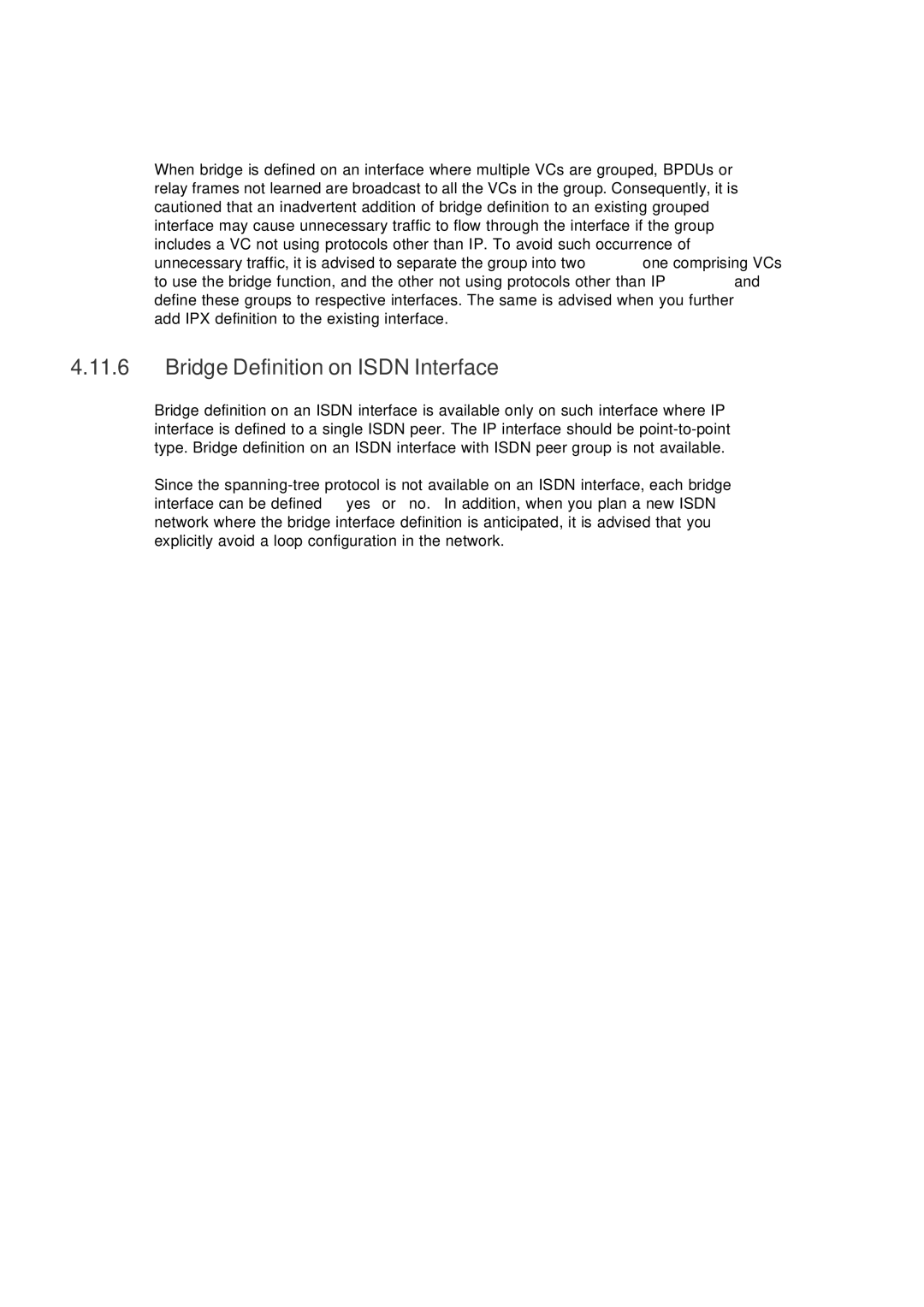 Hitachi GR2000 manual Bridge Definition on Isdn Interface 