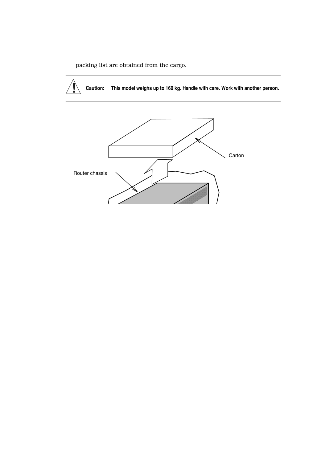 Hitachi GR2000 manual Packing list are obtained from the cargo 