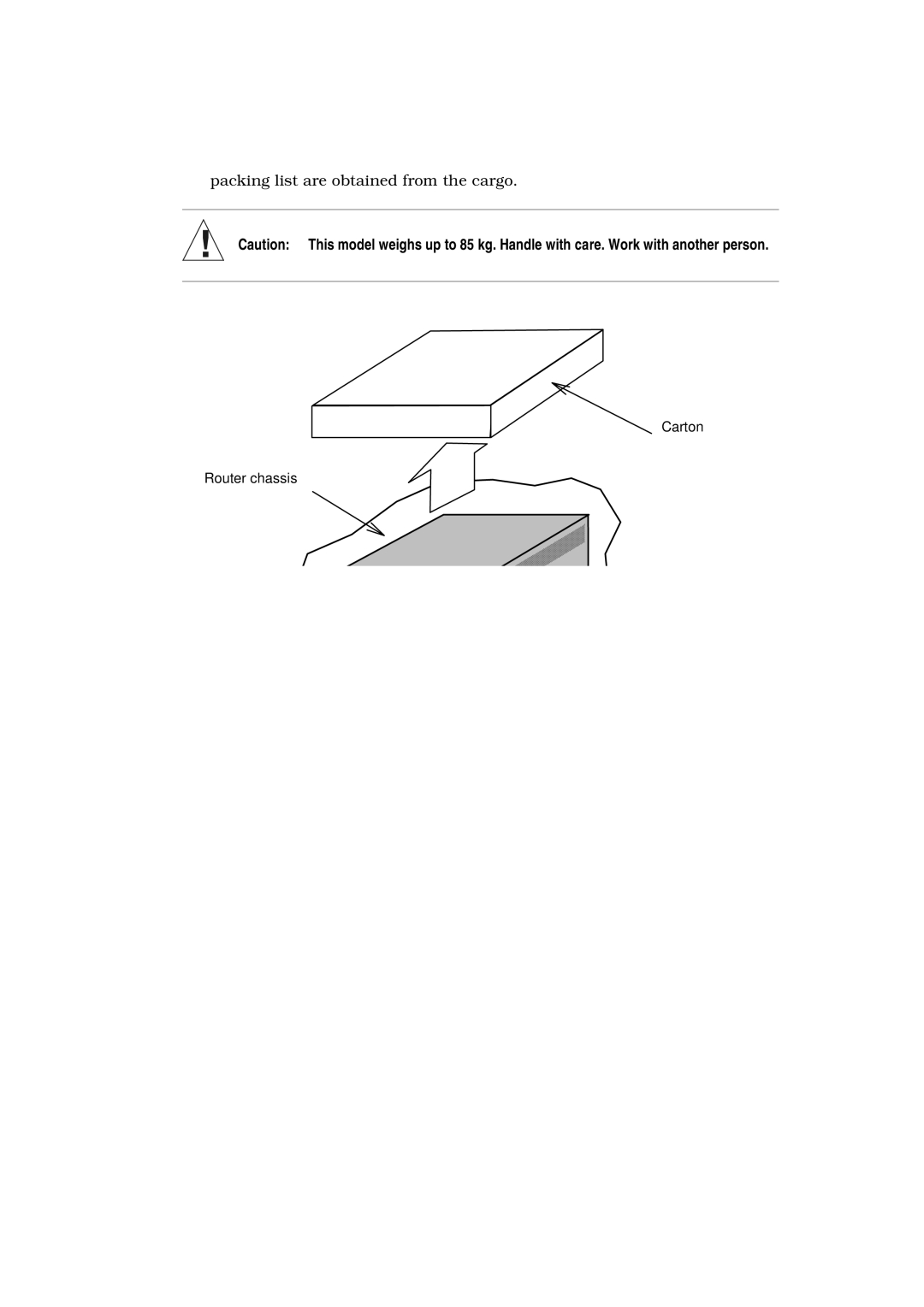 Hitachi GR2000 manual Packing list are obtained from the cargo 