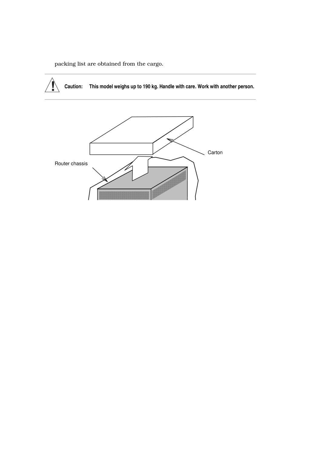 Hitachi GR2000 manual Packing list are obtained from the cargo 