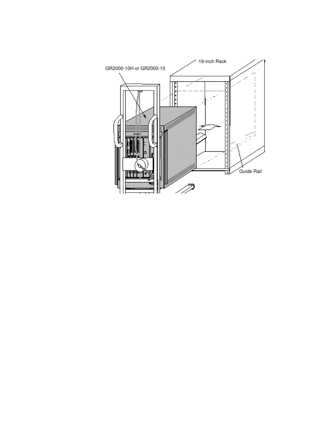 Hitachi manual Inch Rack GR2000-10H or GR2000-10 Guide Rail 