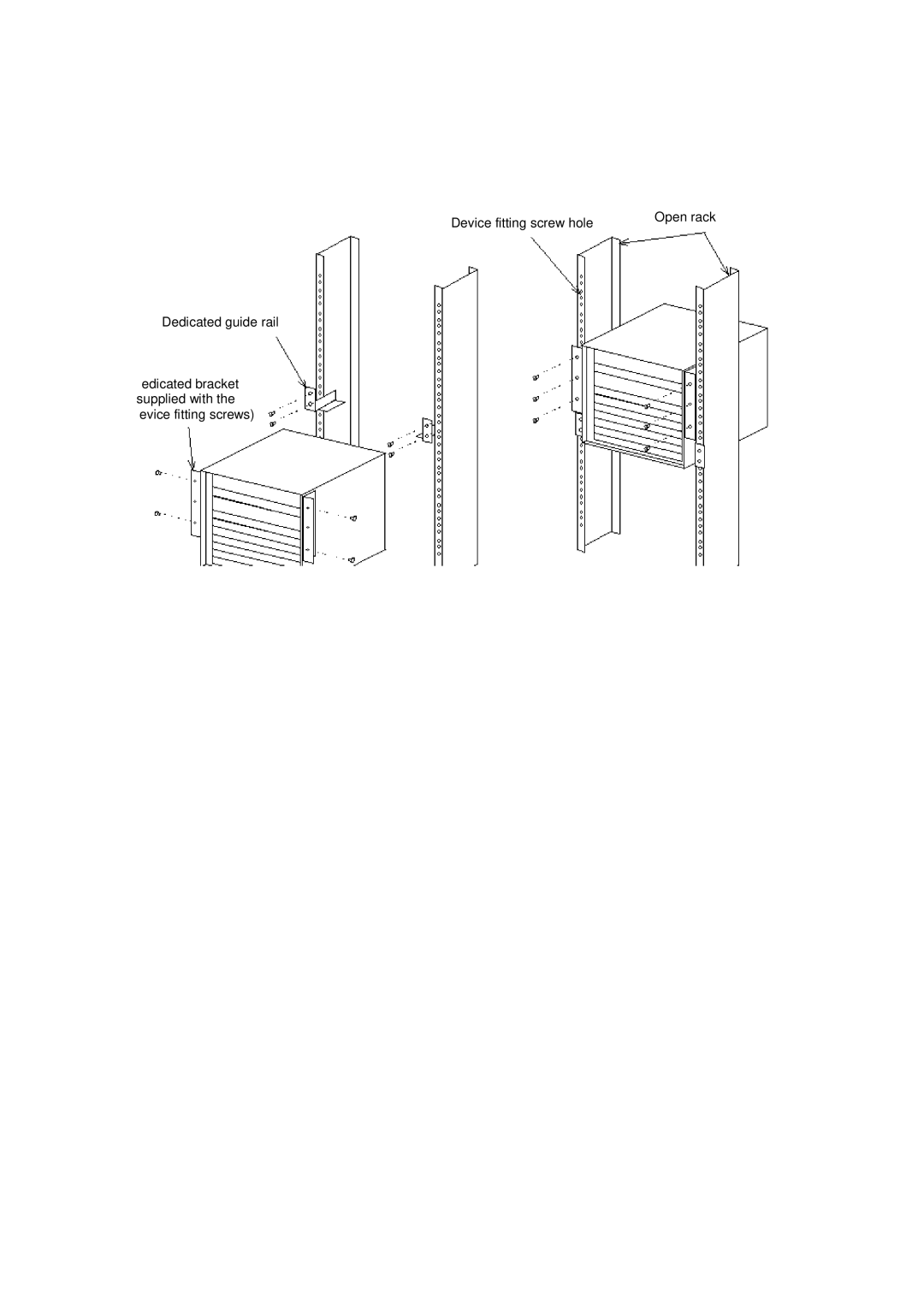 Hitachi GR2000 manual Open rack 