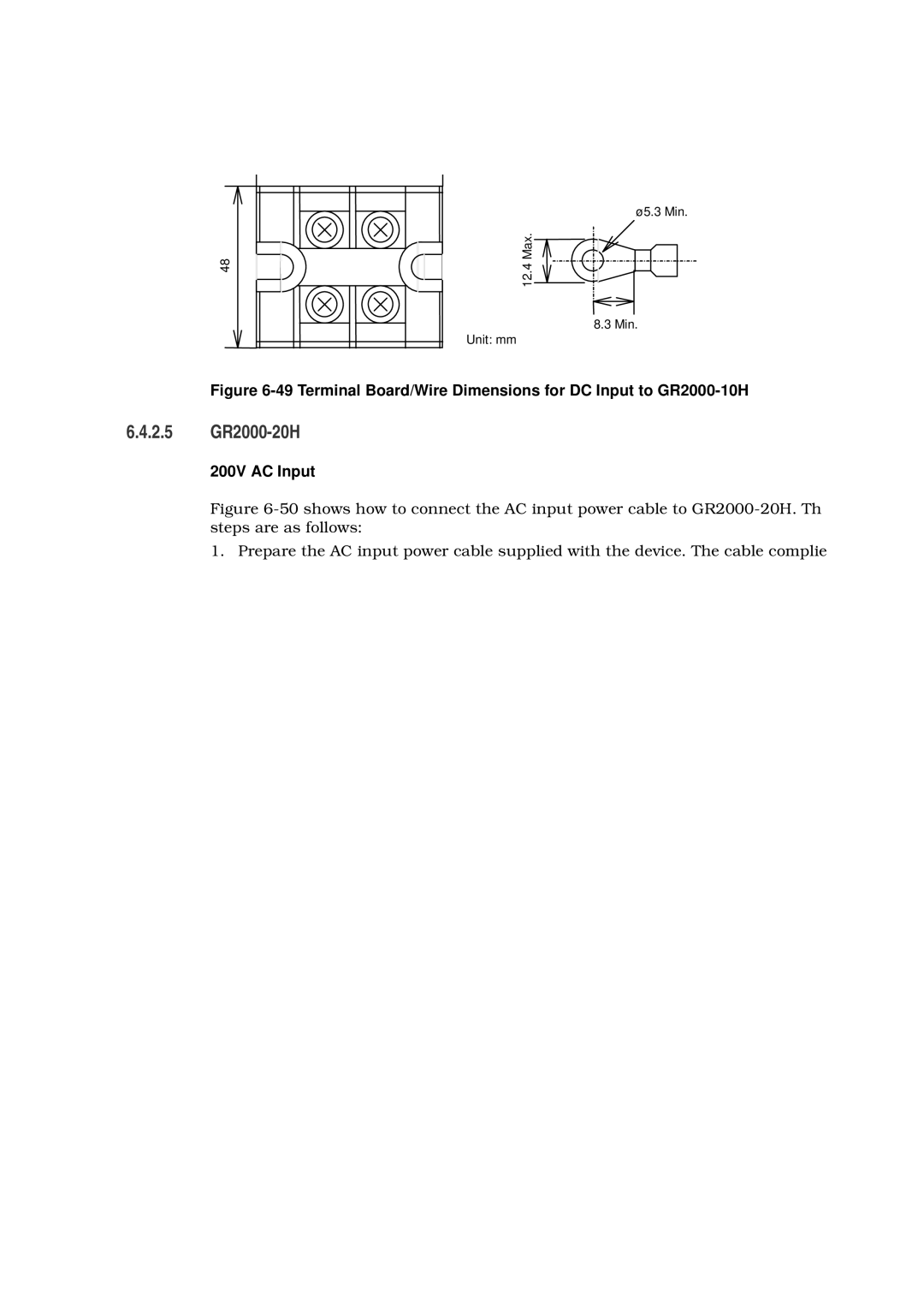 Hitachi manual 2.5 GR2000-20H, 200V AC Input 