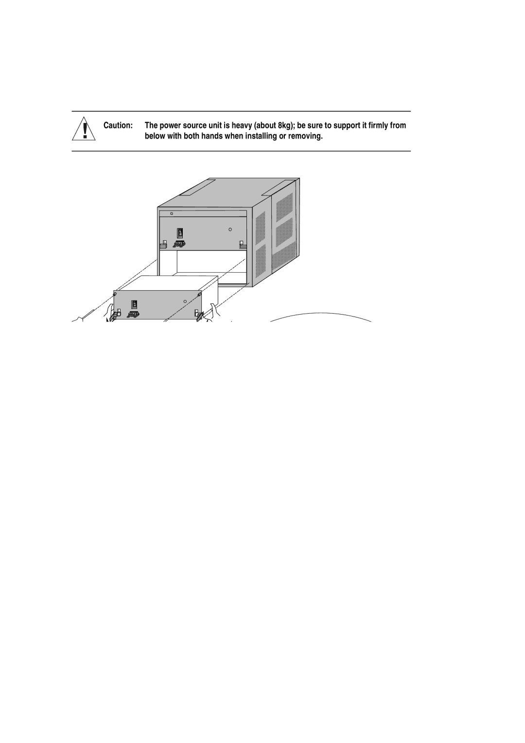 Hitachi GR2000 manual Below with both hands when installing or removing 