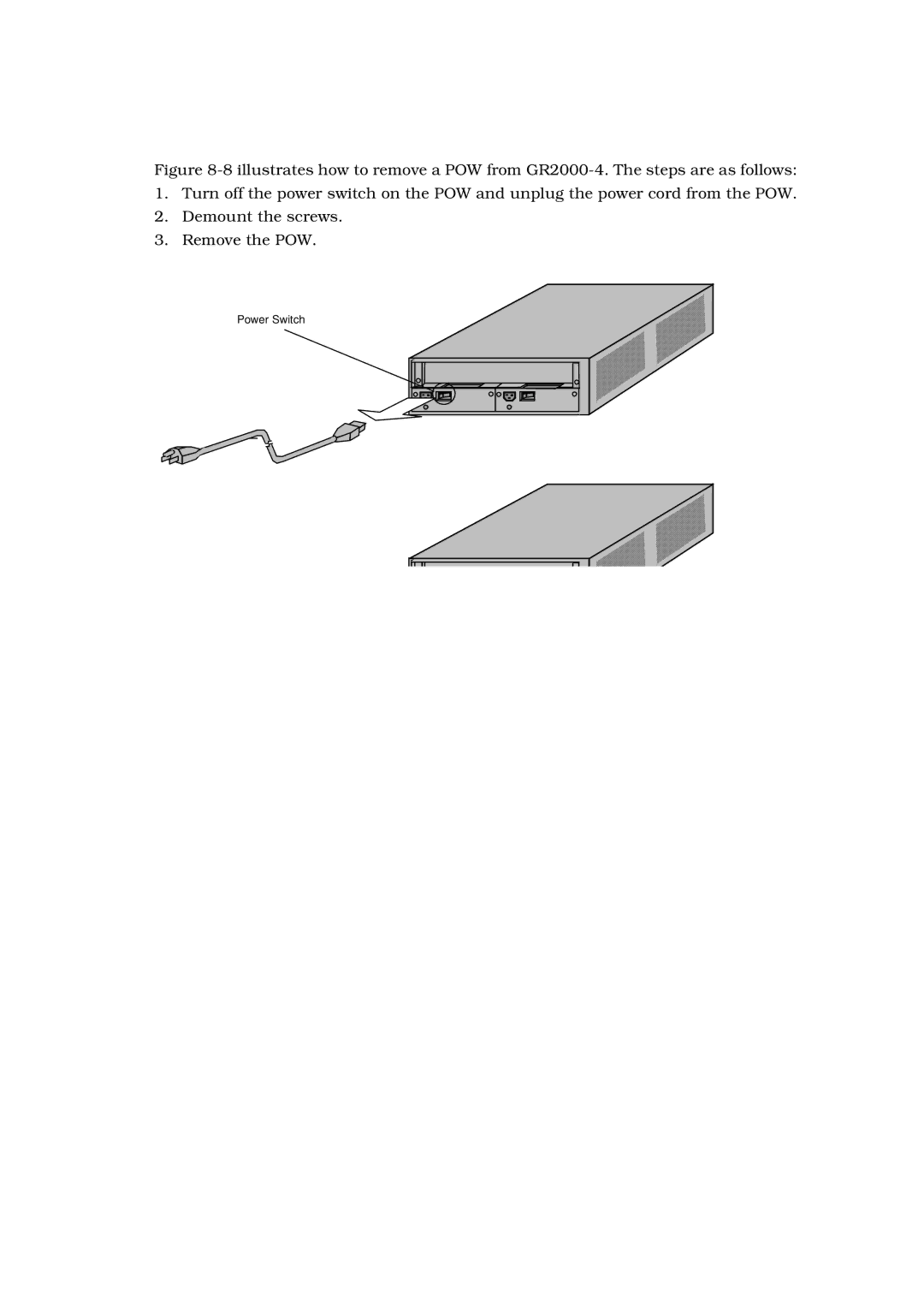 Hitachi GR2000 manual Power Switch 