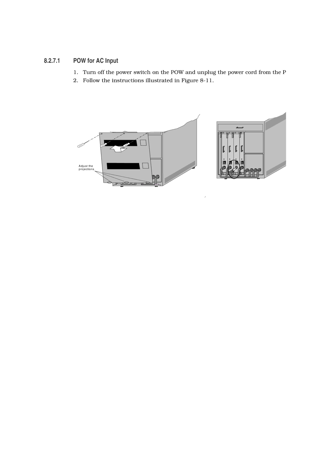 Hitachi GR2000 manual Dju st th e p ro je ctio n s 