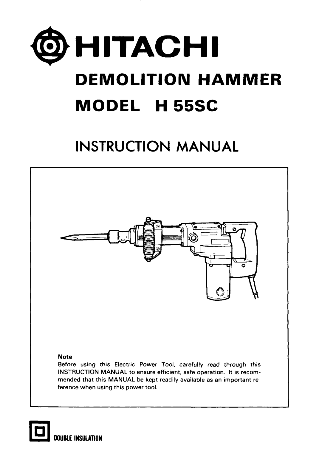 Hitachi H 55SC manual 