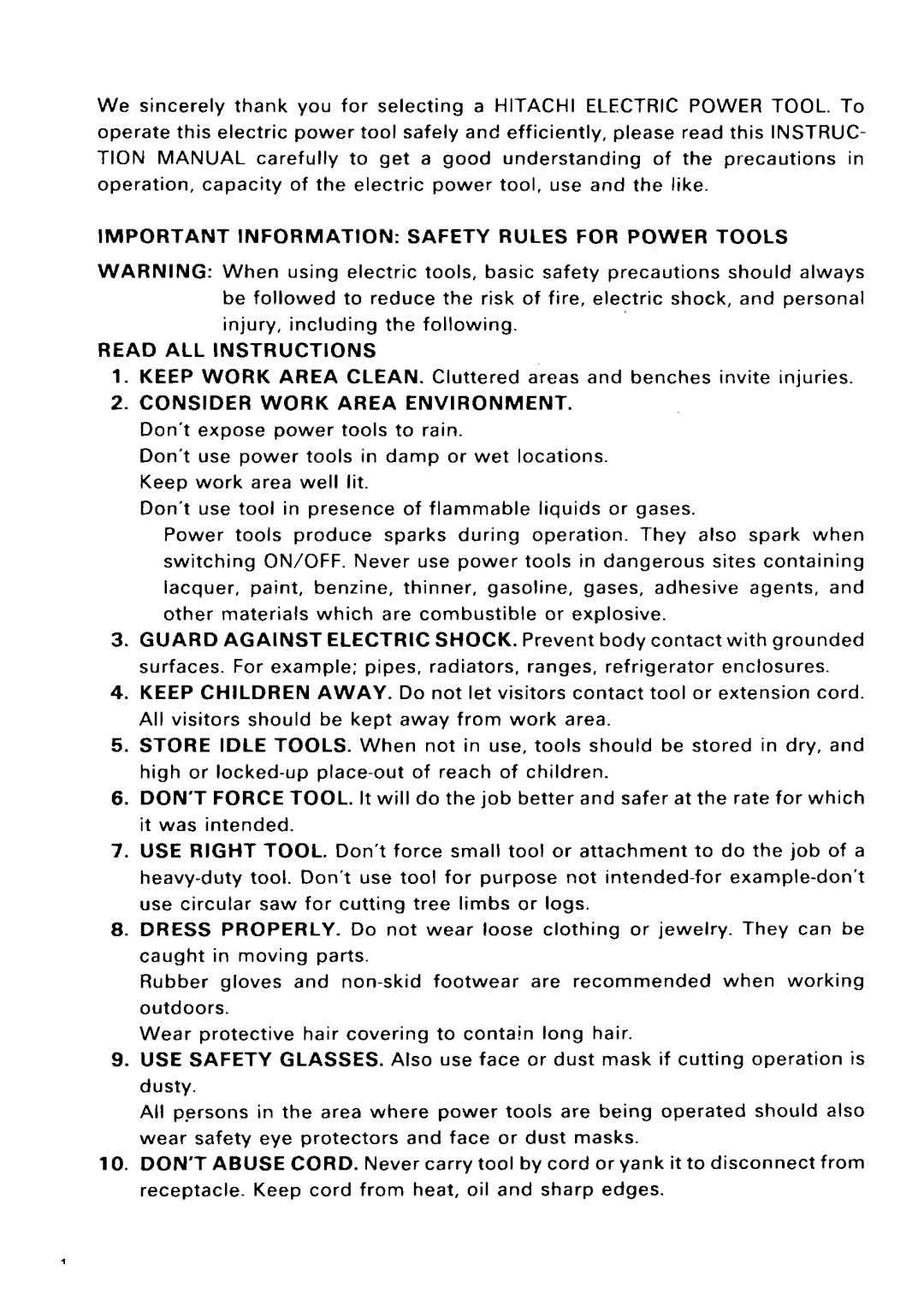 Hitachi H 55SC manual 