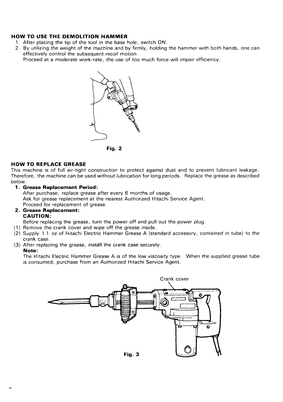 Hitachi H 55SC manual 