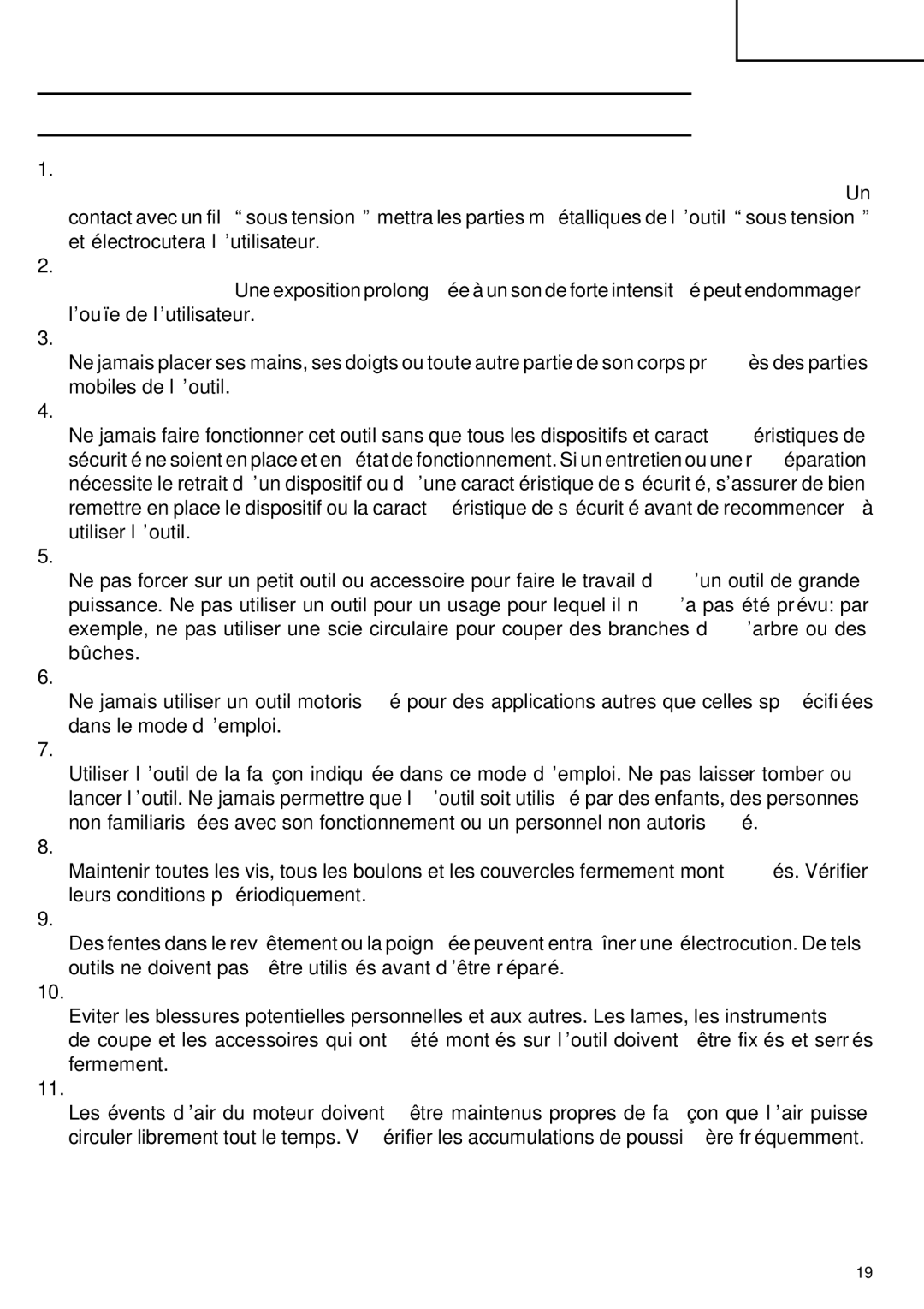 Hitachi H 65SC instruction manual Regles DE Securite Specifiques ET Symboles, Garder propres les évents d’air du moteur 