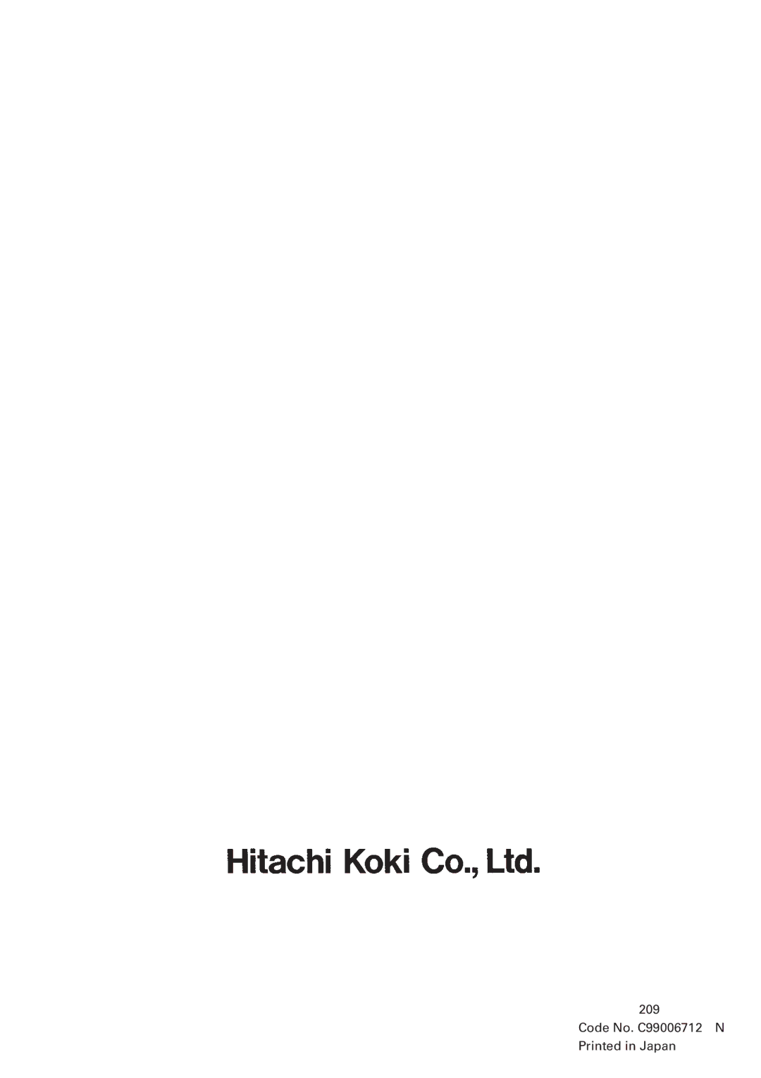 Hitachi H90SB manual 209 