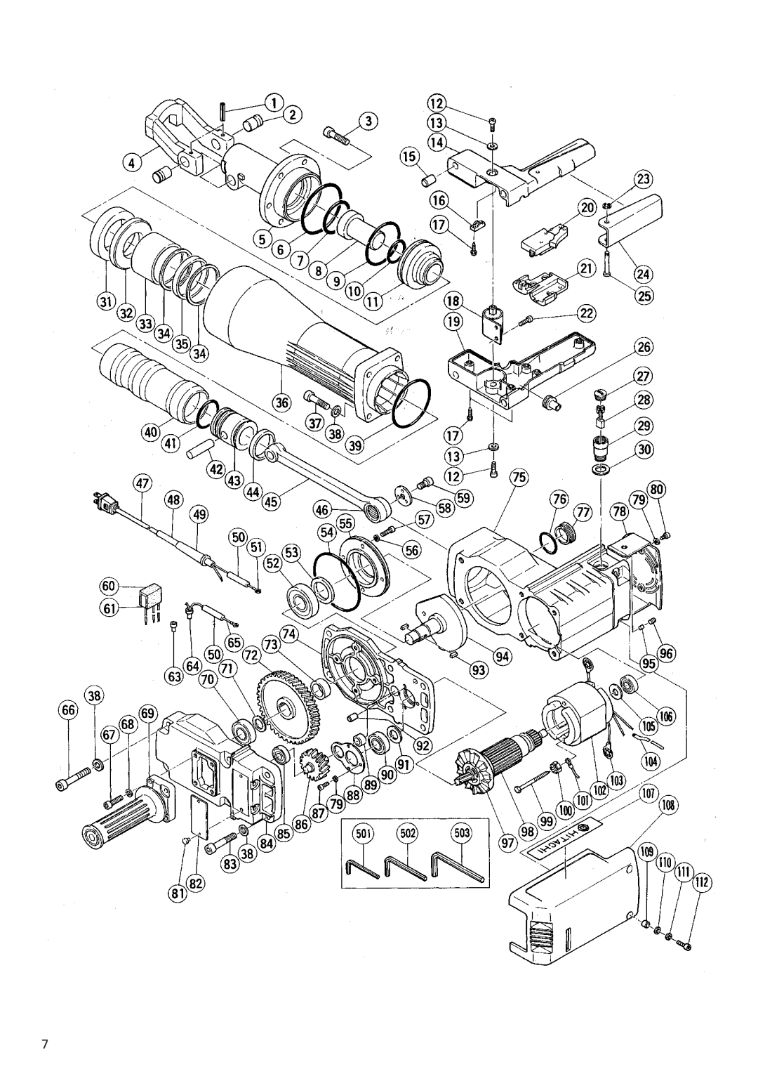 Hitachi H90SB manual 