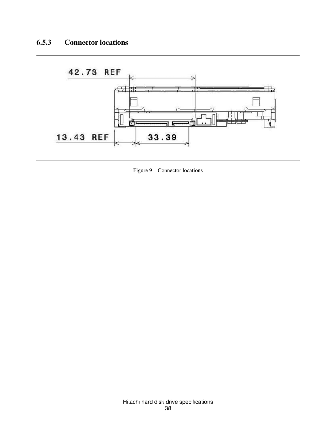 Hitachi HDS721025CLA682, HCS721050CLA382, HCS721032CLA382, HCS721025CLA382, HCS721075CLA332, A7K2000 Connector locations 