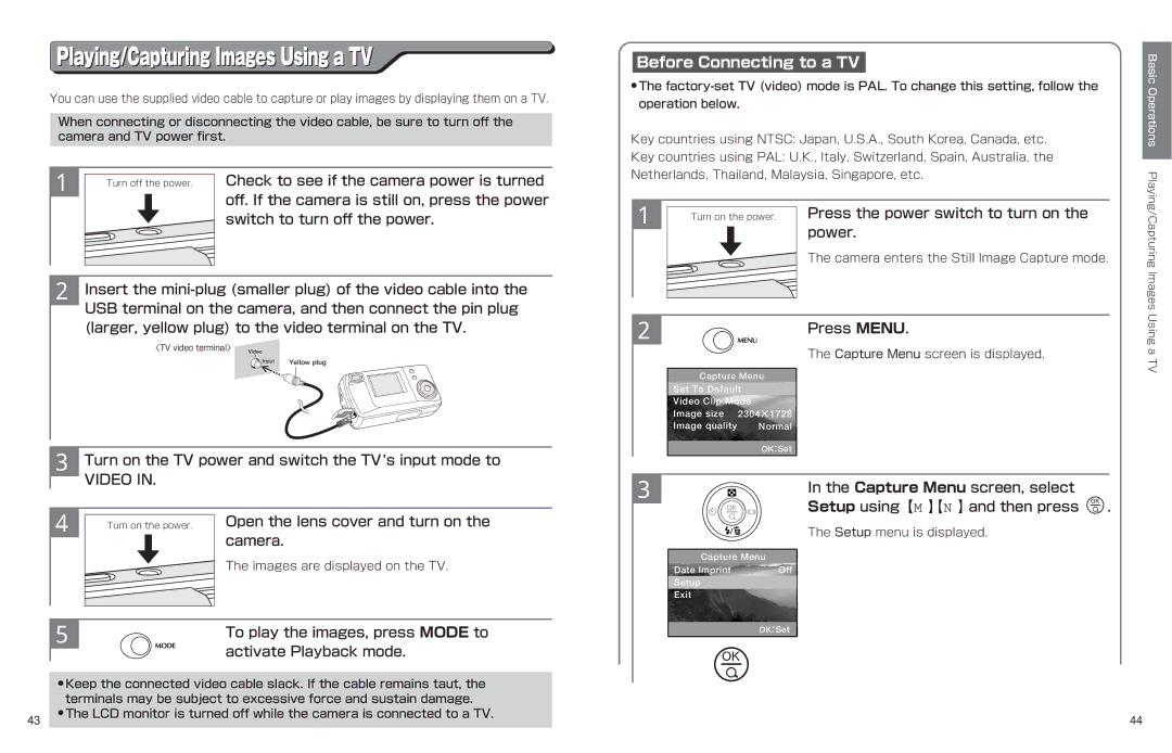 Hitachi hdc-401ex manual Before Connecting to a TV 