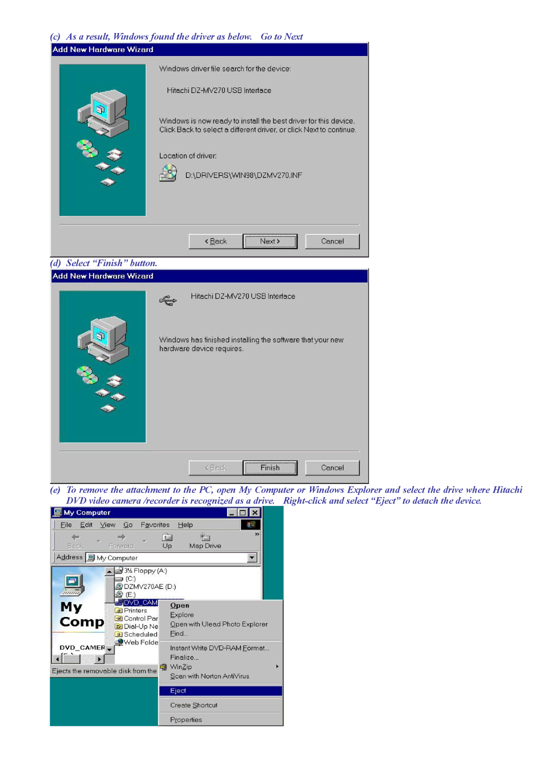 Hitachi hitachi driver installation manual 