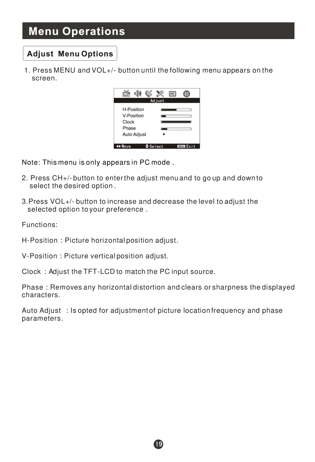 Hitachi HL19KN1 user manual 