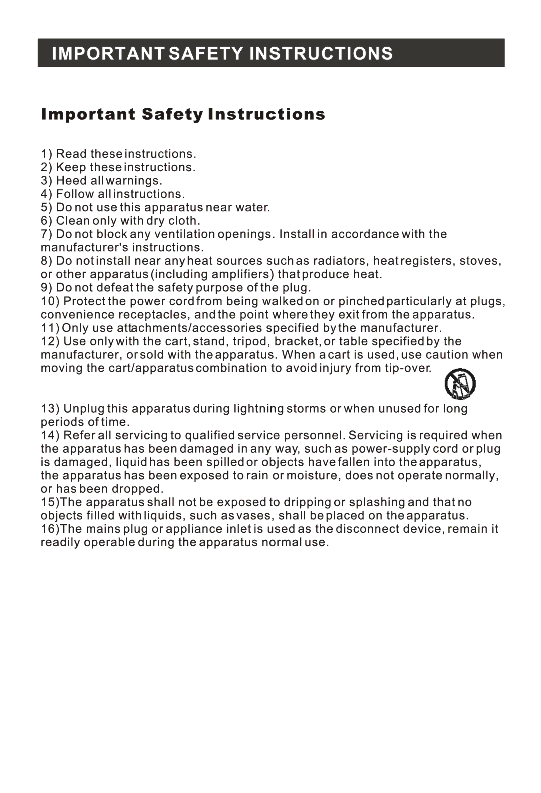 Hitachi HL19KN1 user manual Important Safety Instructions 