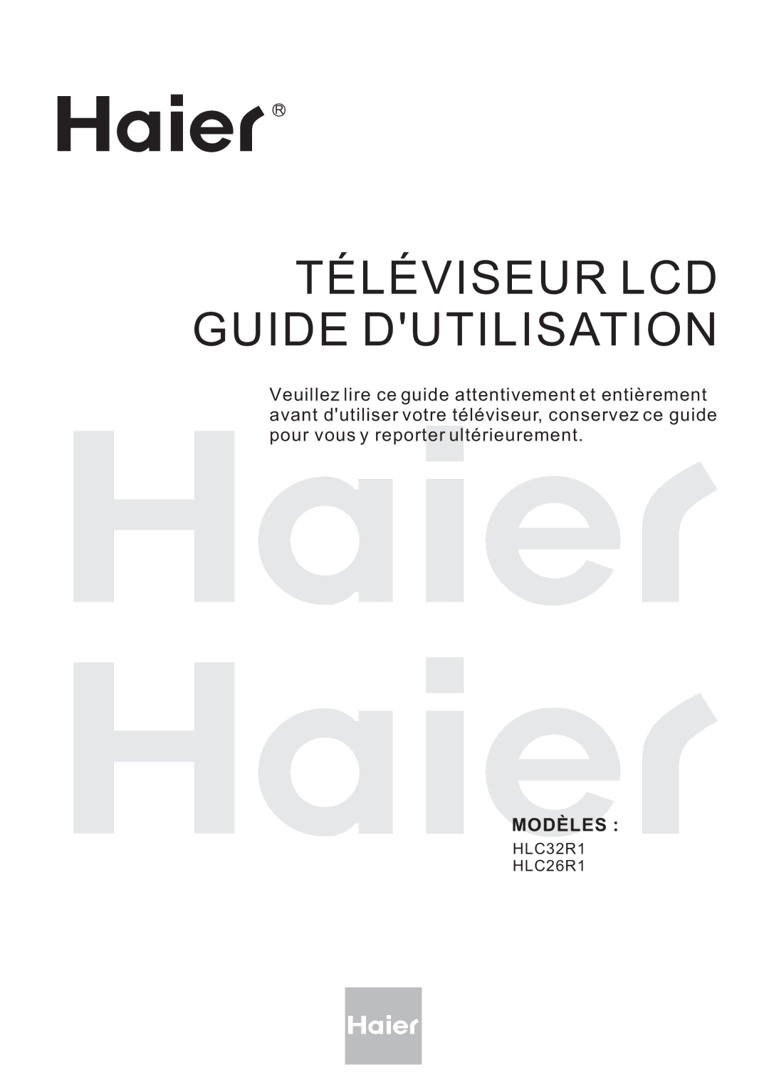 Hitachi HLC26R1 owner manual Téléviseur LCD Guide Dutilisation 