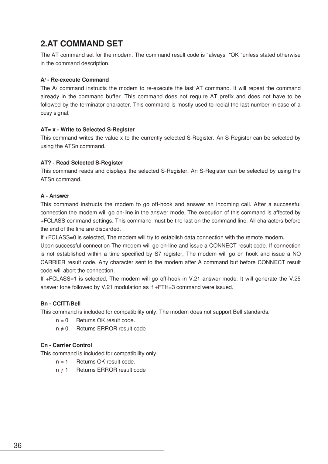 Hitachi HPW-200EC manual Re-execute Command, AT= x Write to Selected S-Register, AT? Read Selected S-Register, Answer 