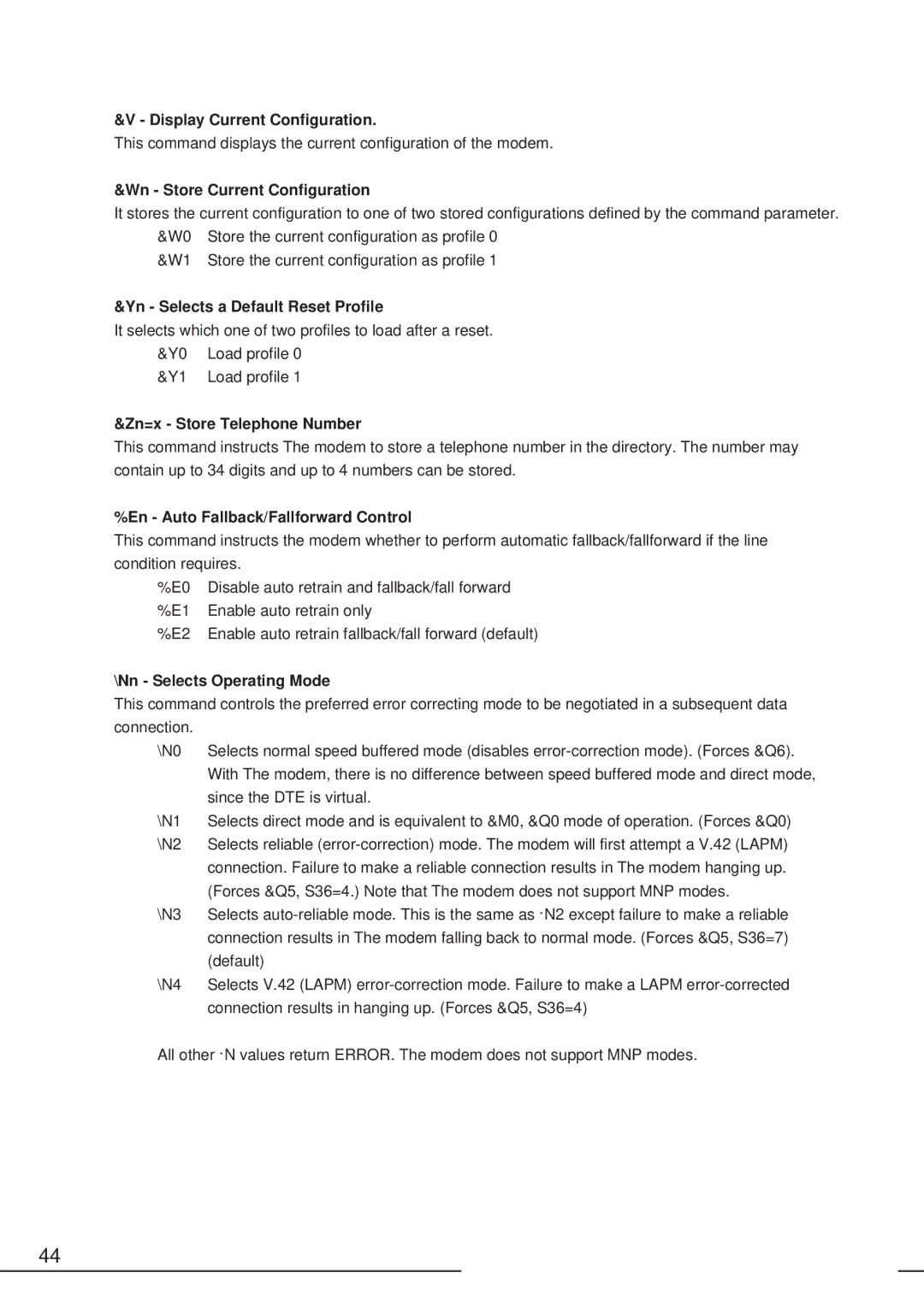 Hitachi HPW-200EC manual Display Current Configuration, Wn Store Current Configuration, Yn Selects a Default Reset Profile 